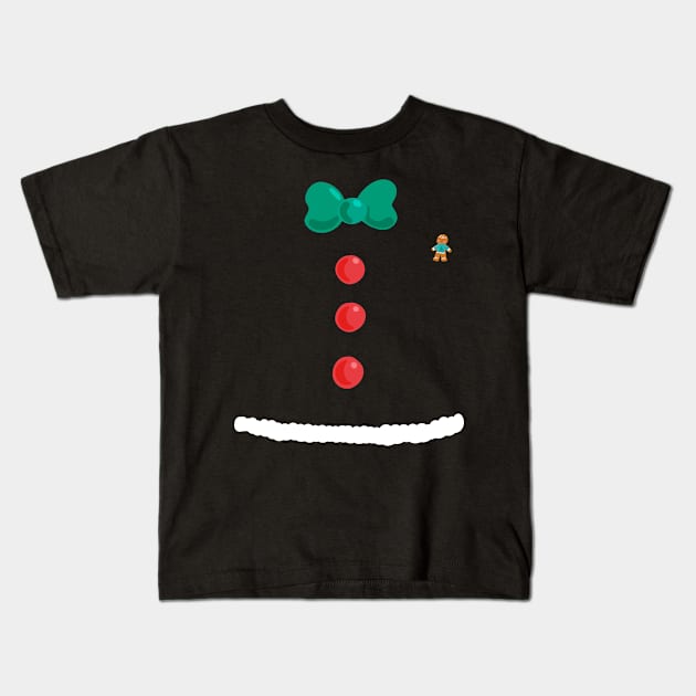 Gingerbread Man Costume christmas Kids T-Shirt by PhiloArt